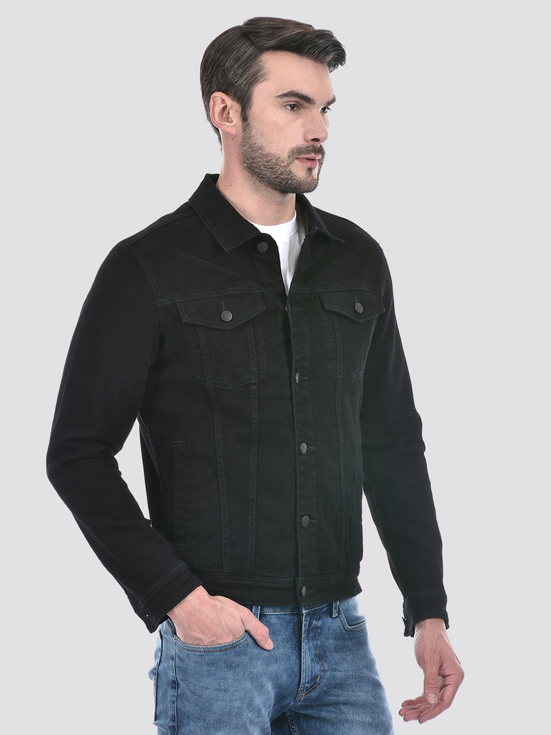 Numero Uno Men Solid Black Jacket